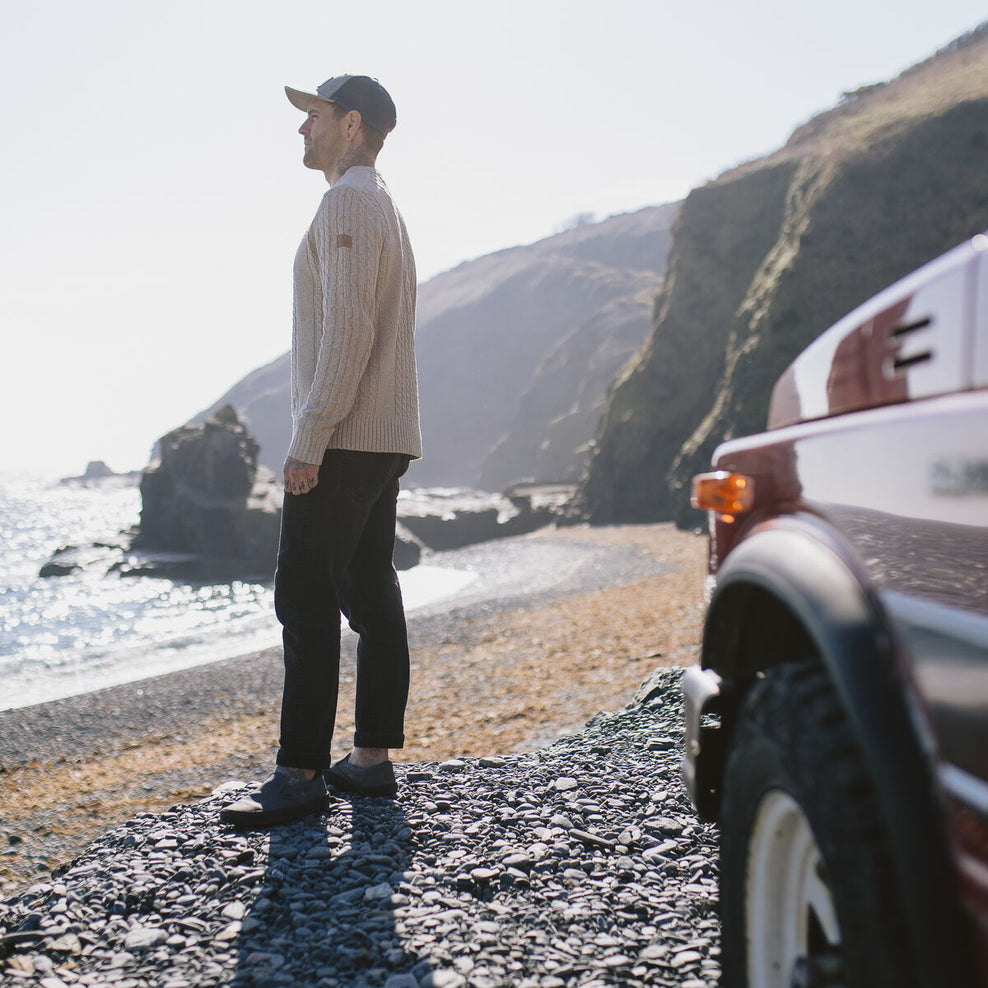 Passenger Drifter Knitted Jumper Oatmeal