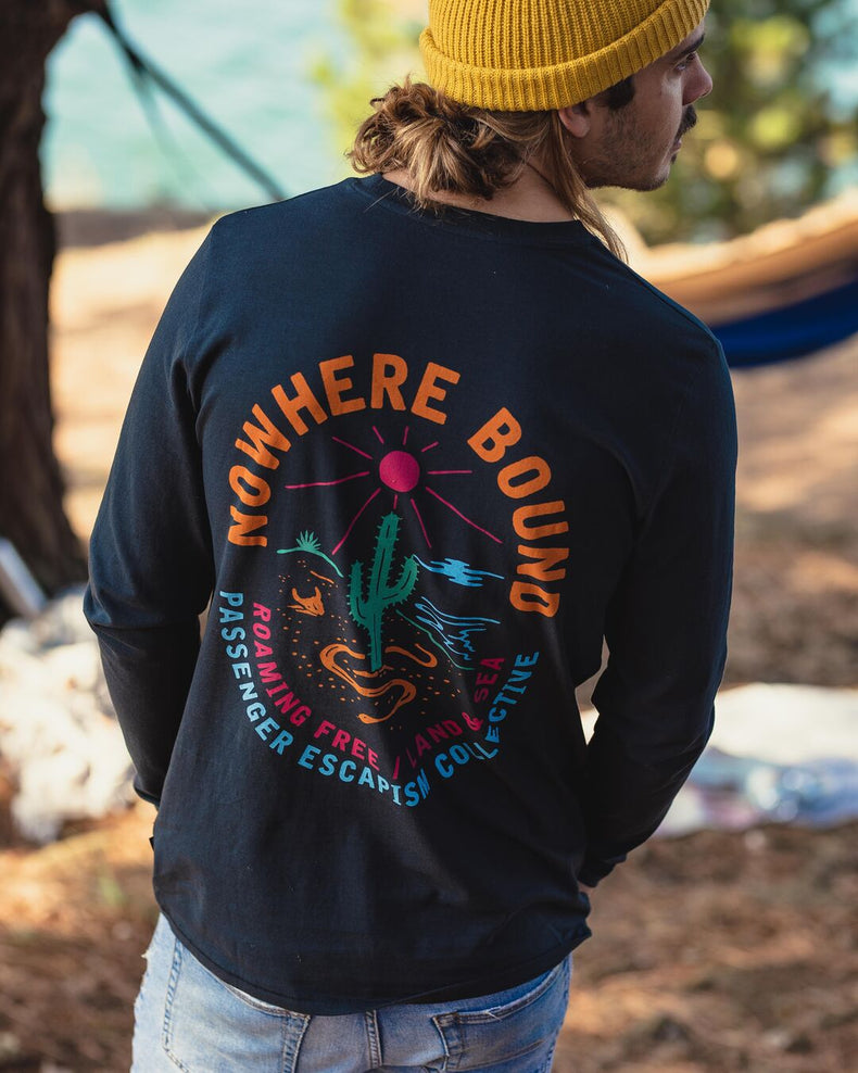 Passenger Land & Sea Recycled Ls T-Shirt Black