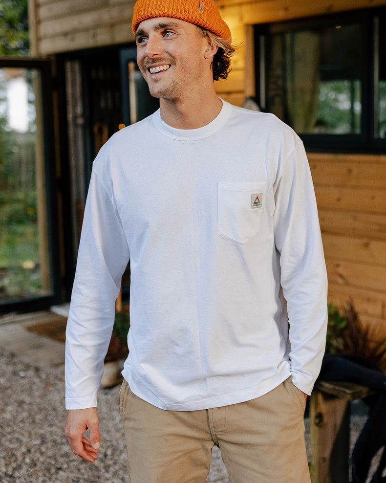 Passenger Heritage Recycled Cotton Ls T-Shirt White