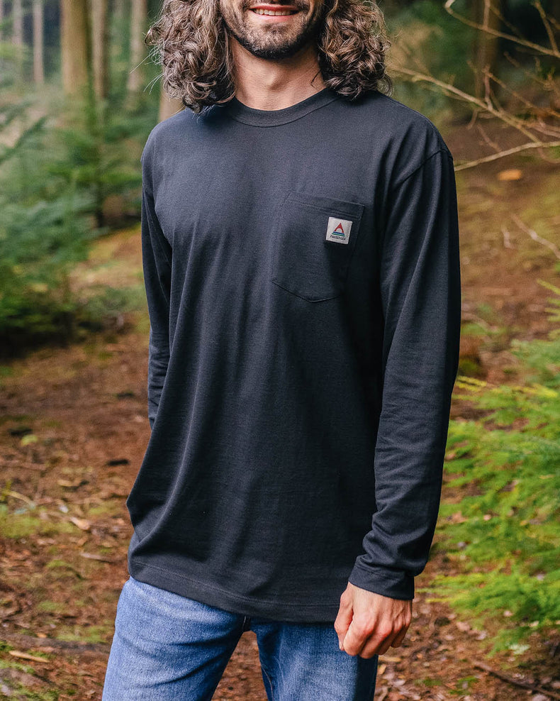 Passenger Heritage Recycled Cotton Ls T-Shirt Black