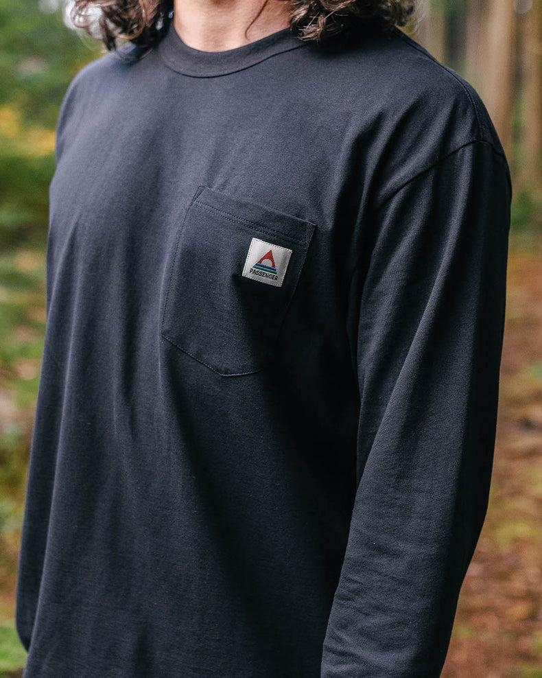 Passenger Heritage Recycled Cotton Ls T-Shirt Black