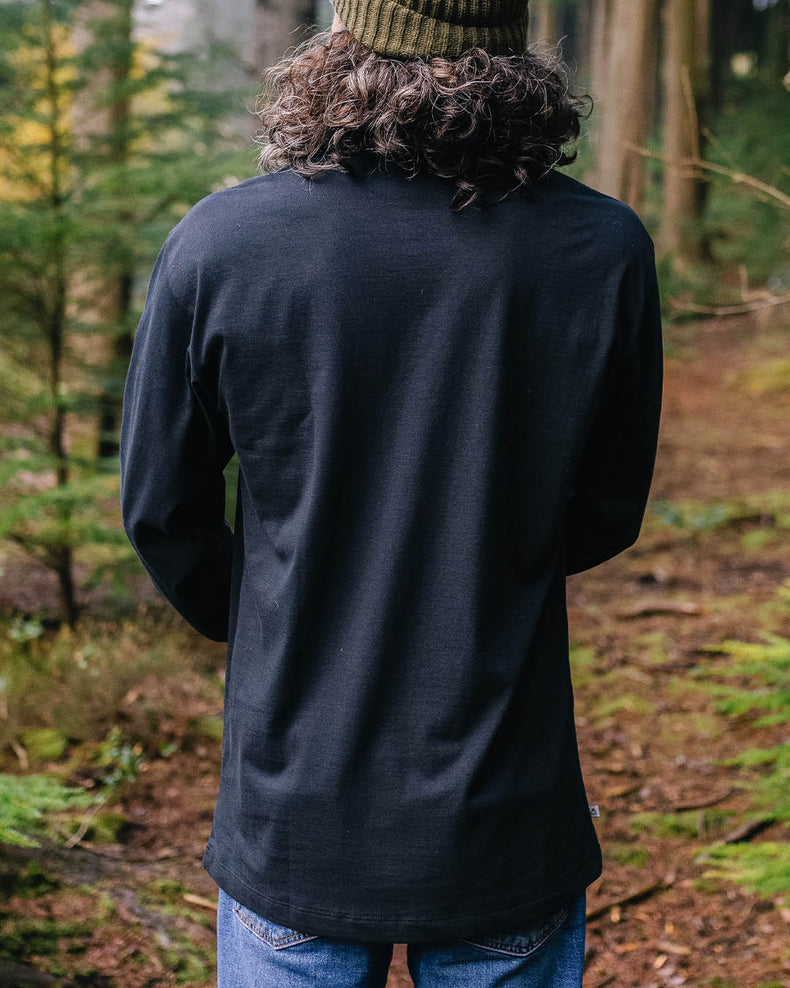 Passenger Heritage Recycled Cotton Ls T-Shirt Black