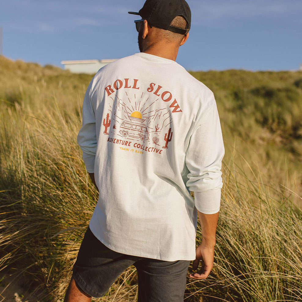 Passenger Roll Slow Recycled Cotton Ls T-Shirt Egret