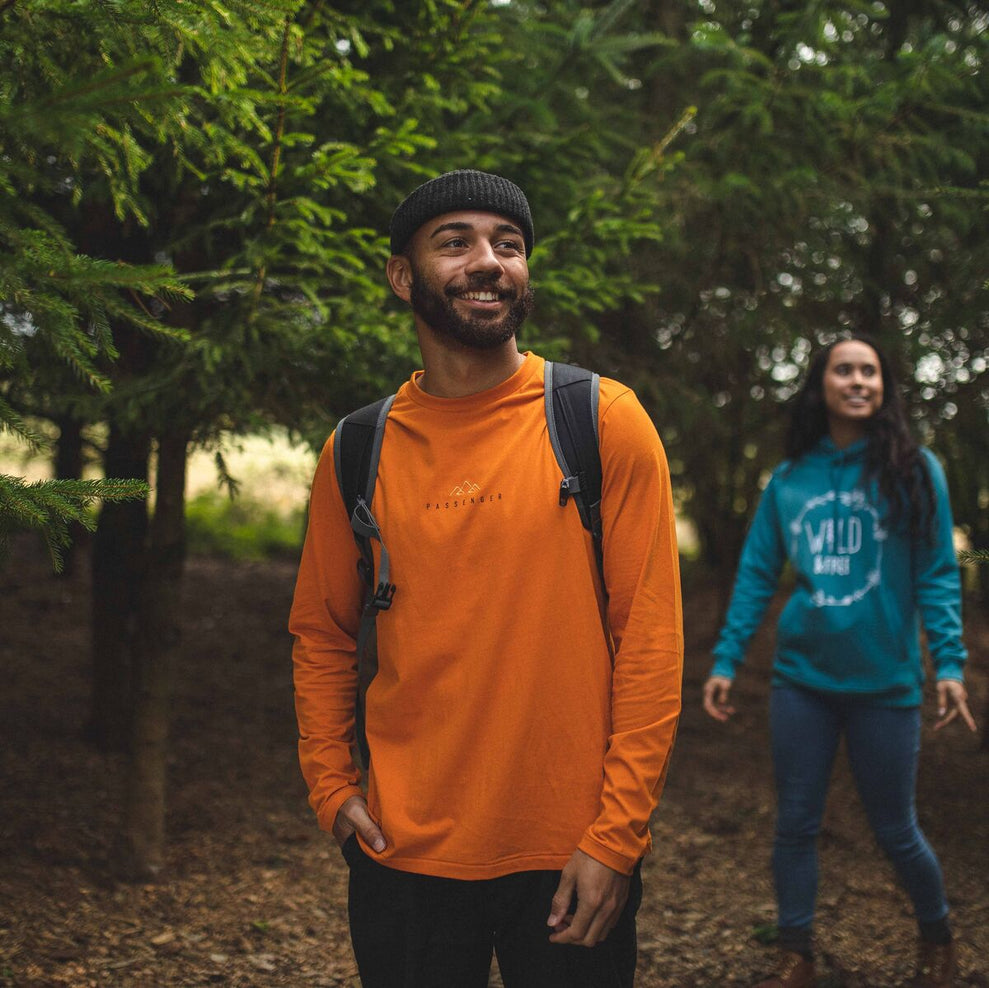 Passenger New Forest Recycled Ls T-Shirt Sunrise Orange