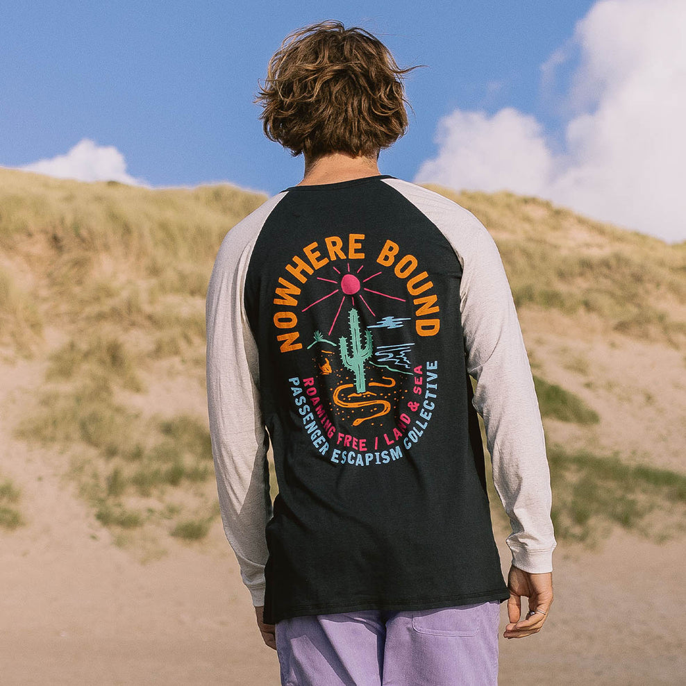 Passenger Land & Sea Recycled Cotton Ls T-Shirt Black