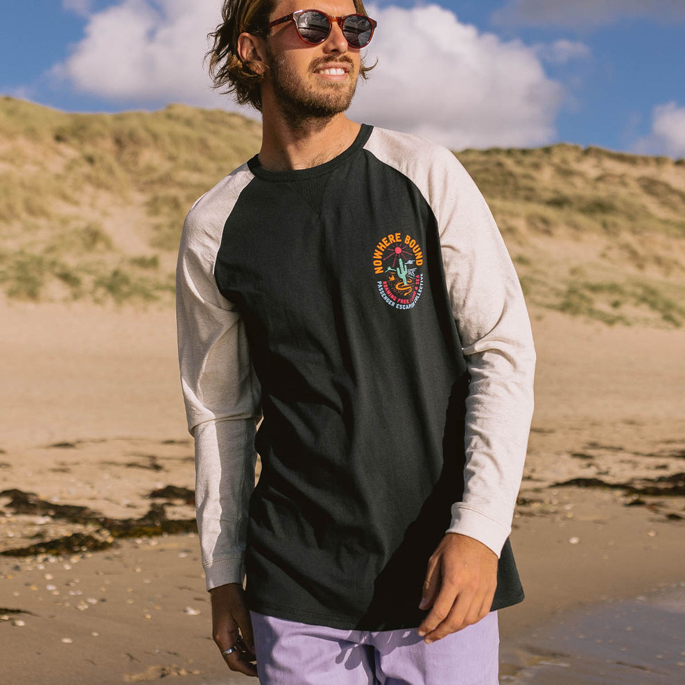 Passenger Land & Sea Recycled Cotton Ls T-Shirt Black