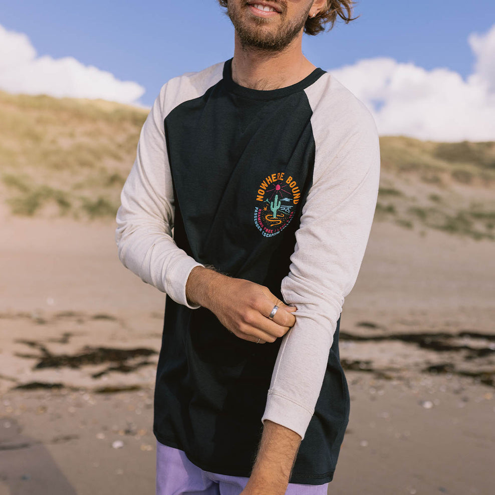 Passenger Land & Sea Recycled Cotton Ls T-Shirt Black