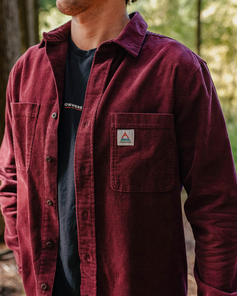 Passenger Backcountry Cord Shirt Wine
