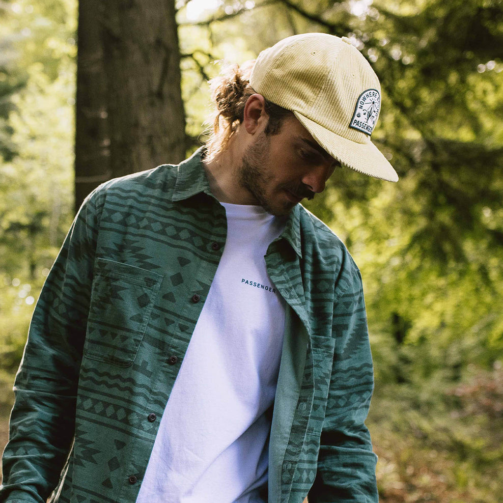 Passenger Backcountry Recycled Cord Ls Shirt Dark Ivy Adrift
