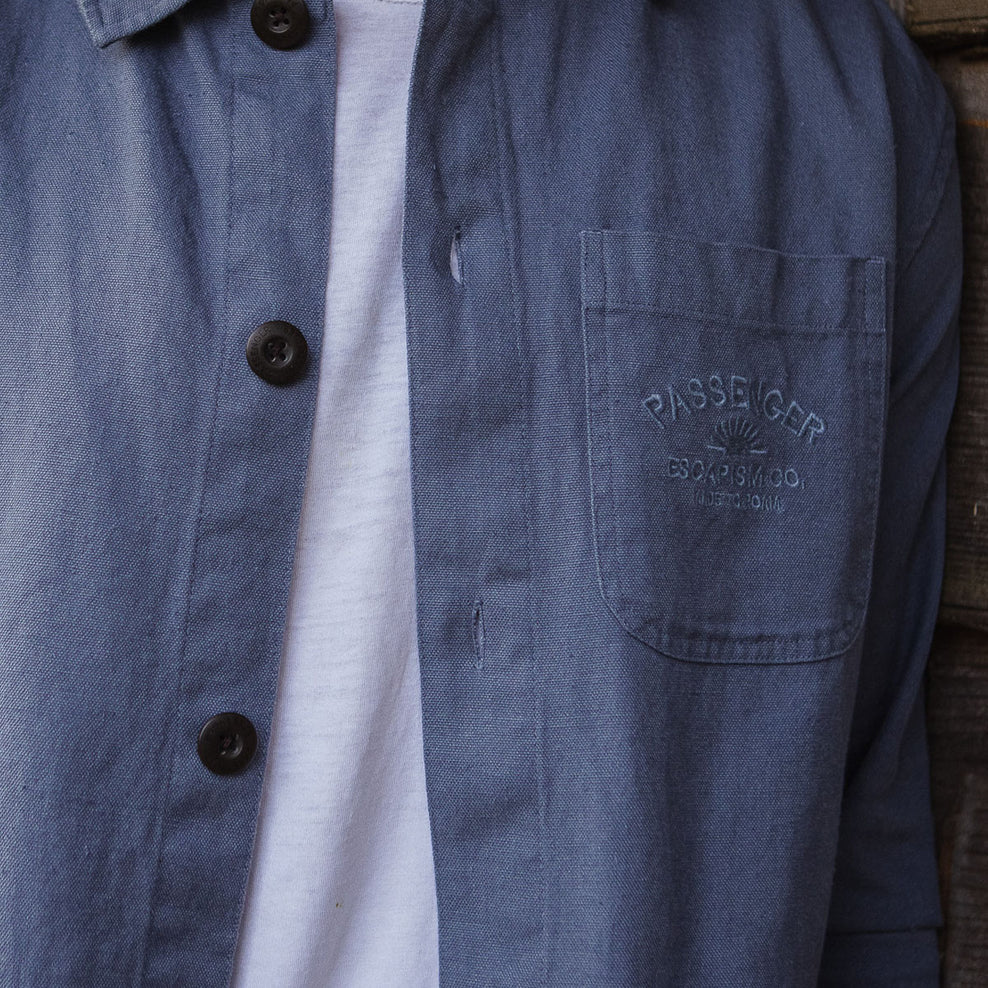 Passenger Forage Hemp Overshirt Stone Blue