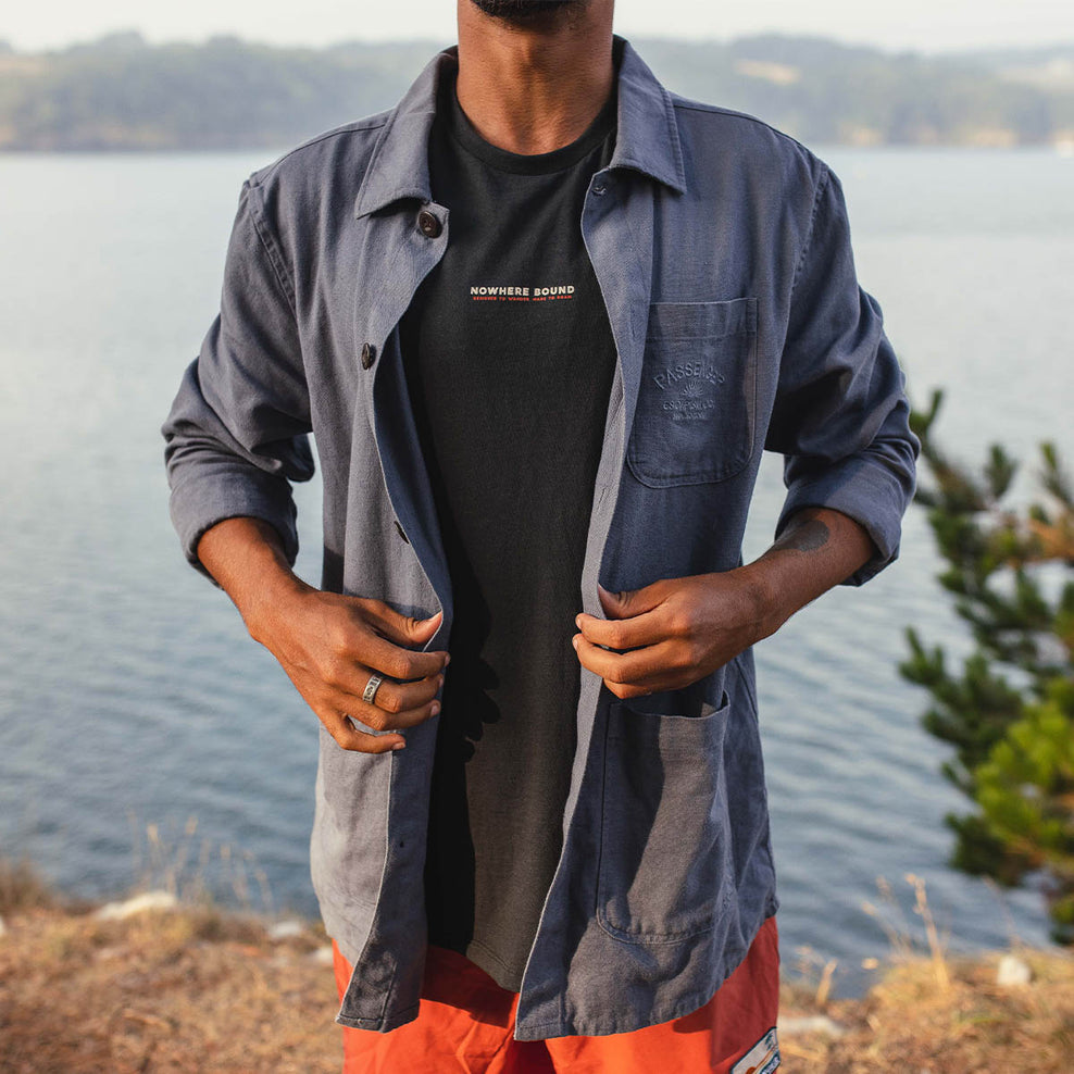 Passenger Forage Hemp Overshirt Stone Blue