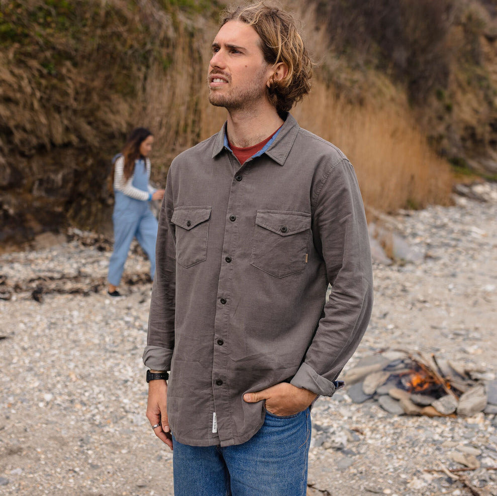 Passenger Venture Recycled Cord Shirt Mushroom