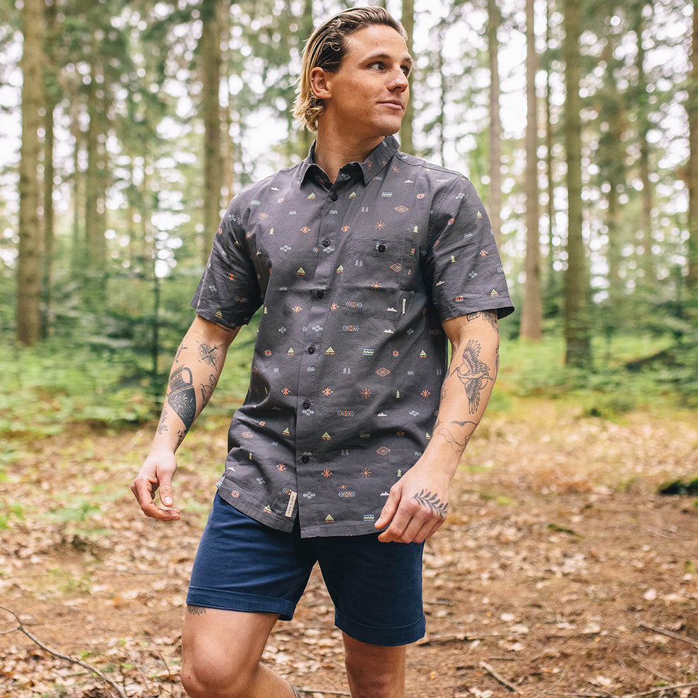 Passenger Chill Organic Cotton Short Sleeve Shirt Black Eclipse