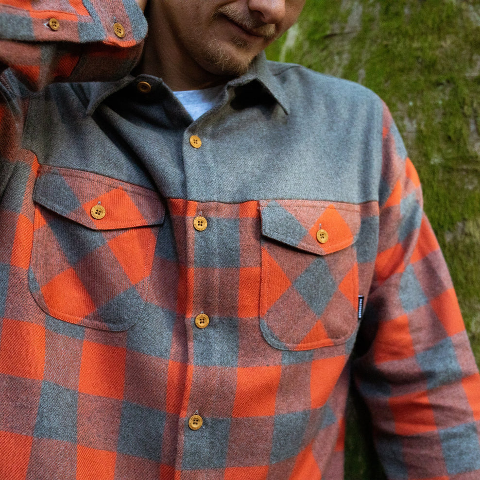 Passenger Bozeman Shirt Buffalo Check Orange