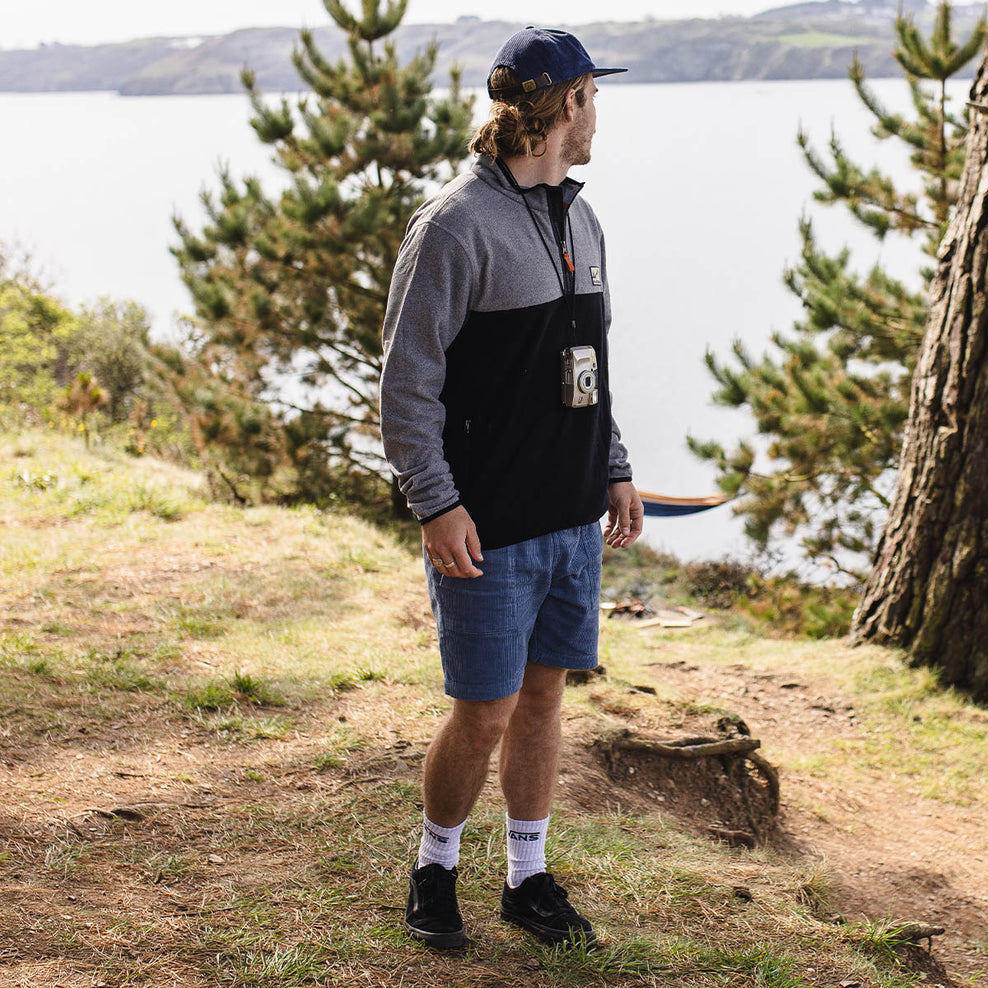 Passenger Topanga Recycled Cord Shorts Stone Blue