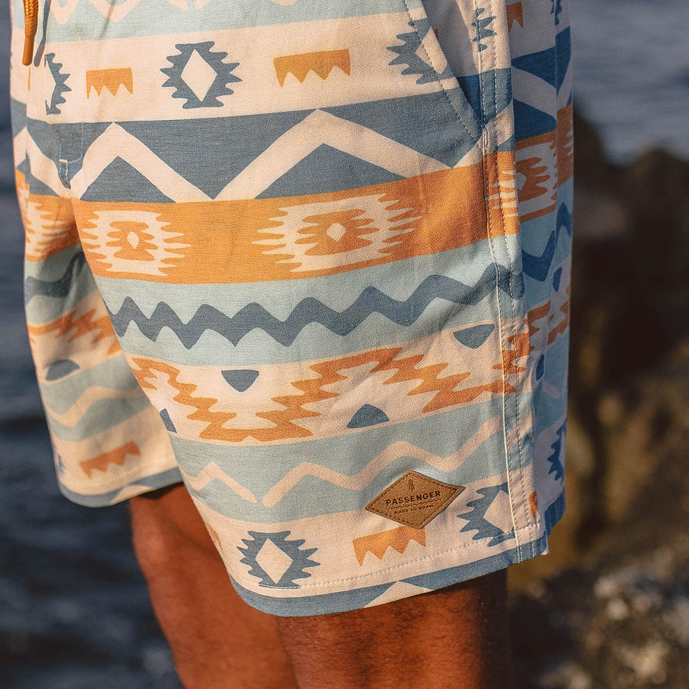 Passenger Backcountry Shorts Multi Geo Stripe