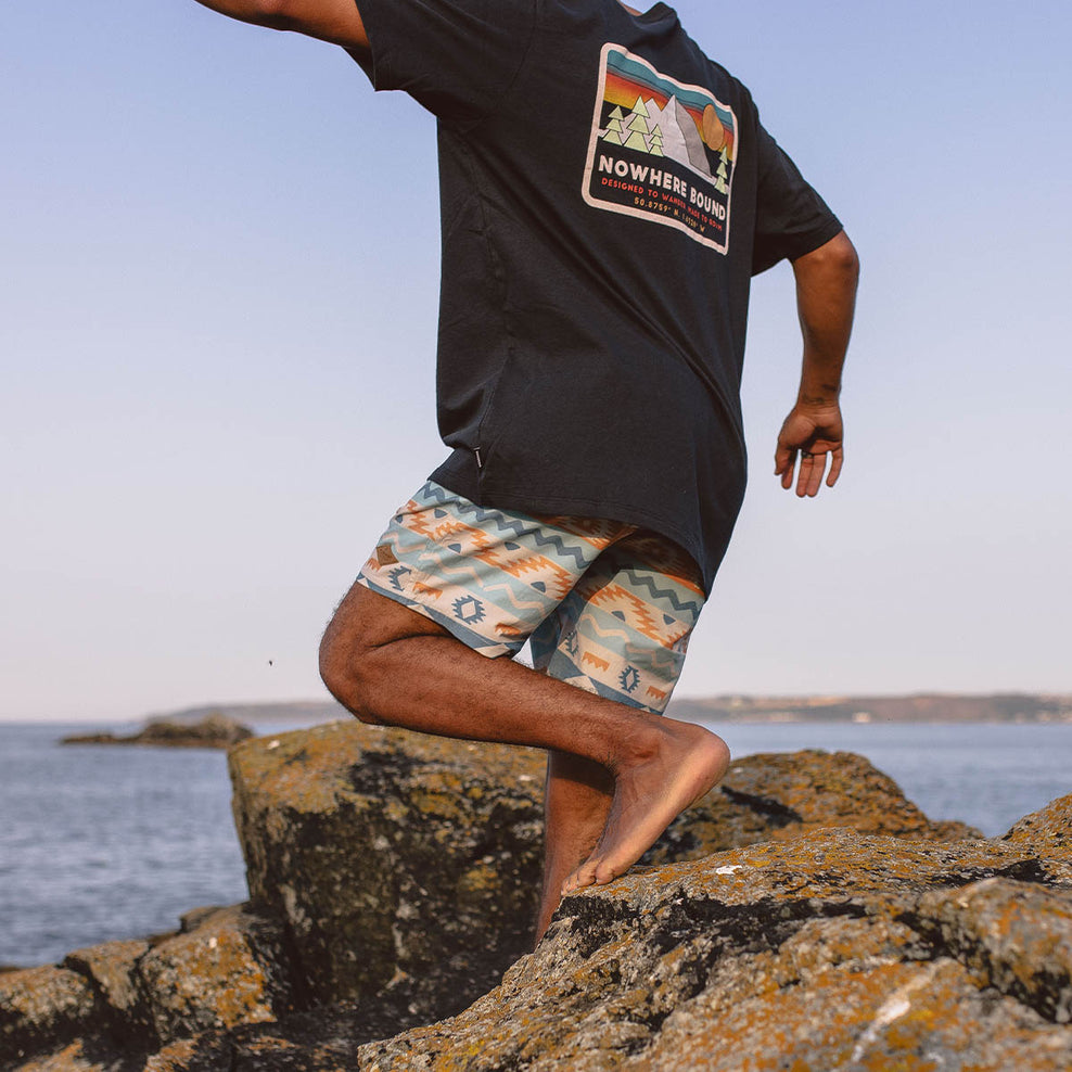 Passenger Backcountry Shorts Multi Geo Stripe