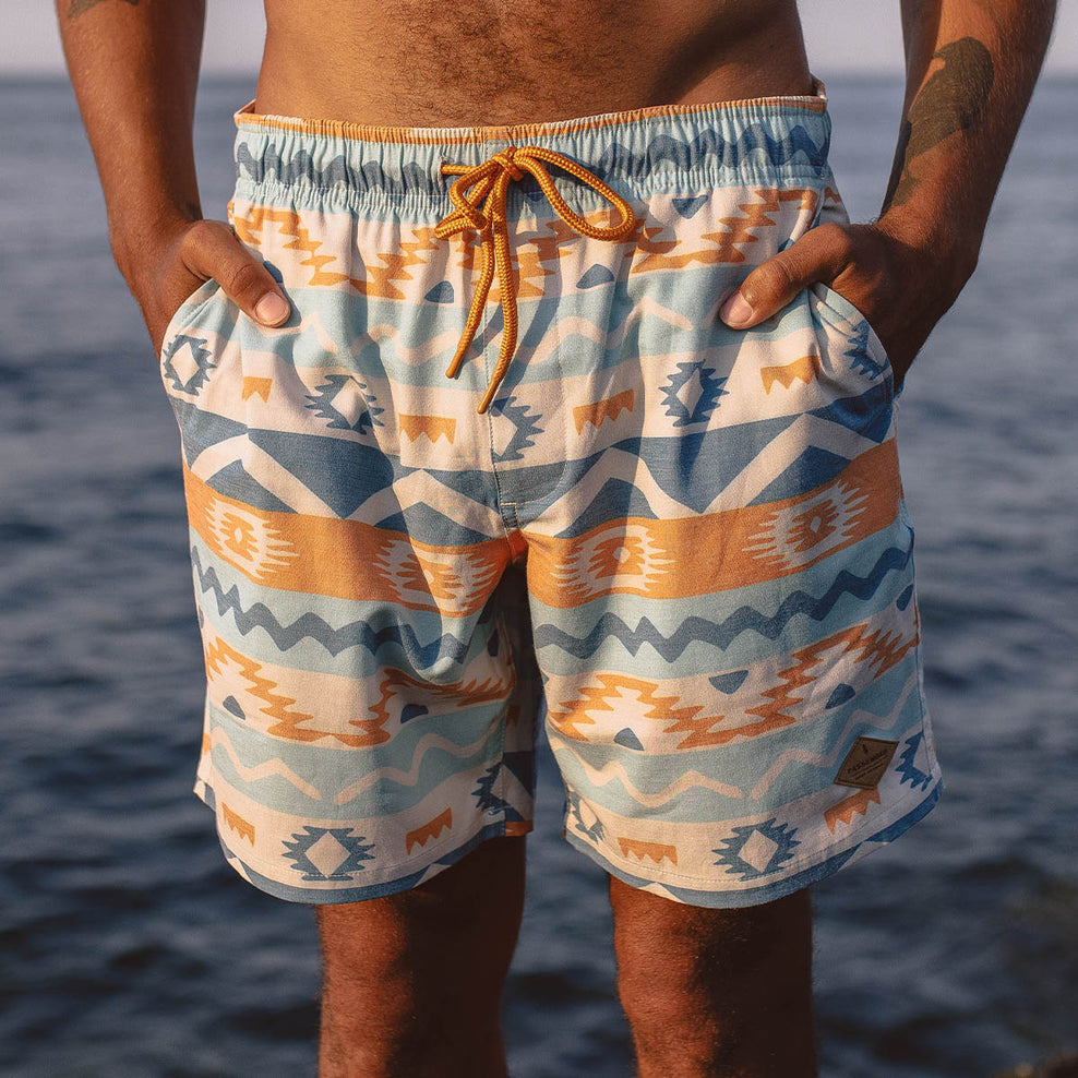 Passenger Backcountry Shorts Multi Geo Stripe