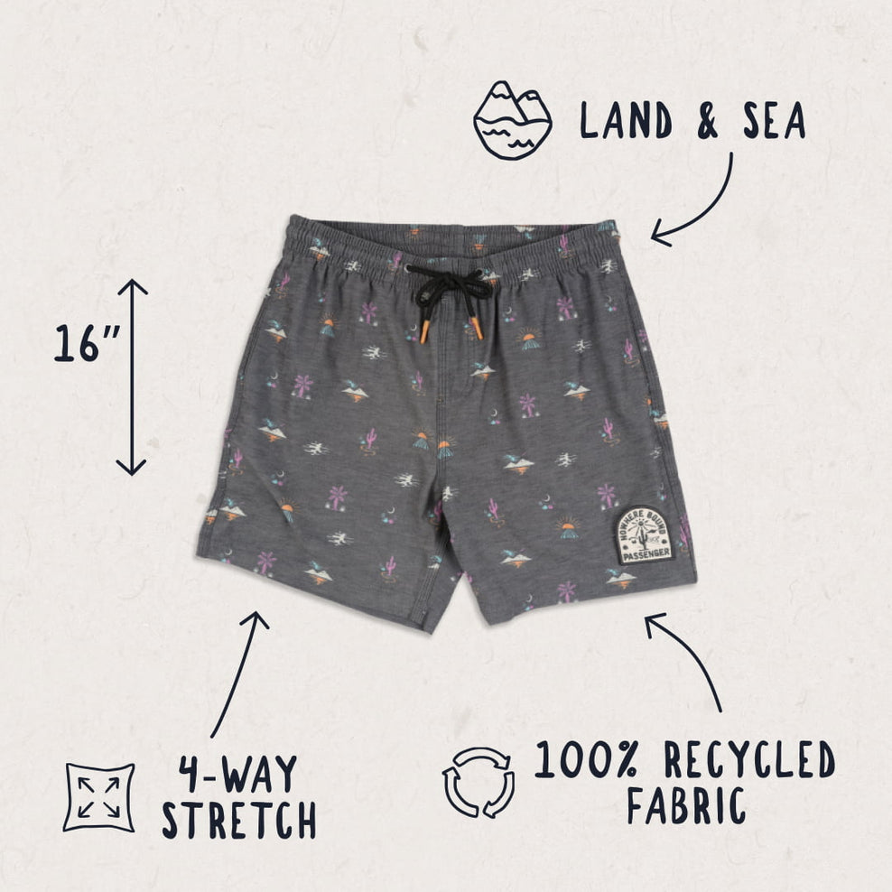 Passenger Ponoma All Purpose Swim Shorts Joshua Tree Black