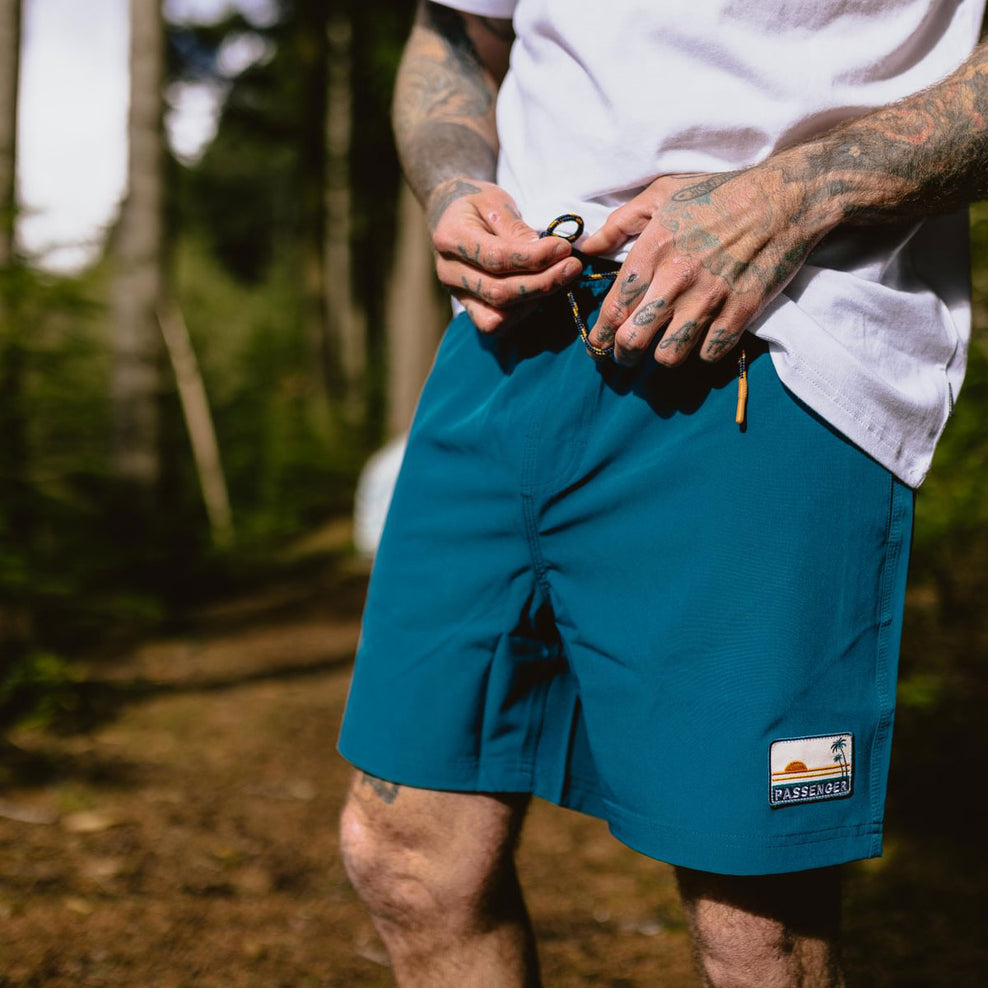 Passenger Ponoma Recycled All Purpose Swim Short Blue Coral