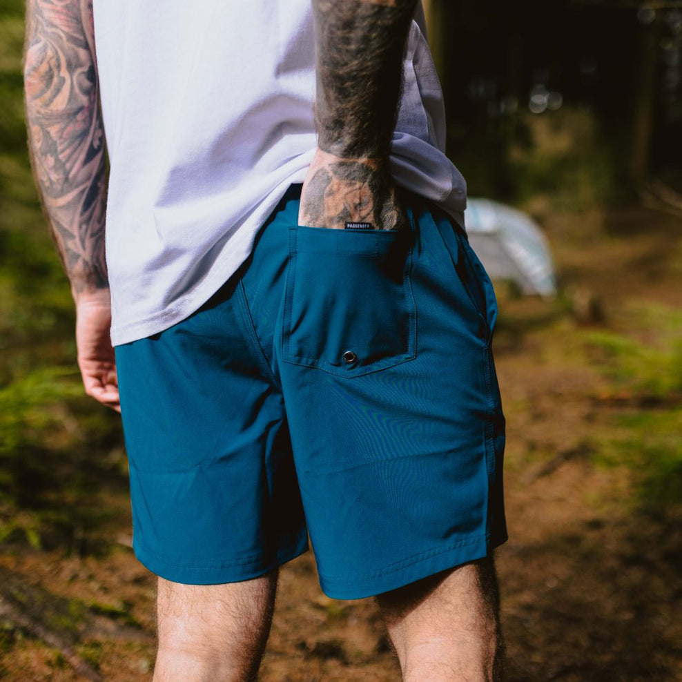 Passenger Ponoma Recycled All Purpose Swim Short Blue Coral