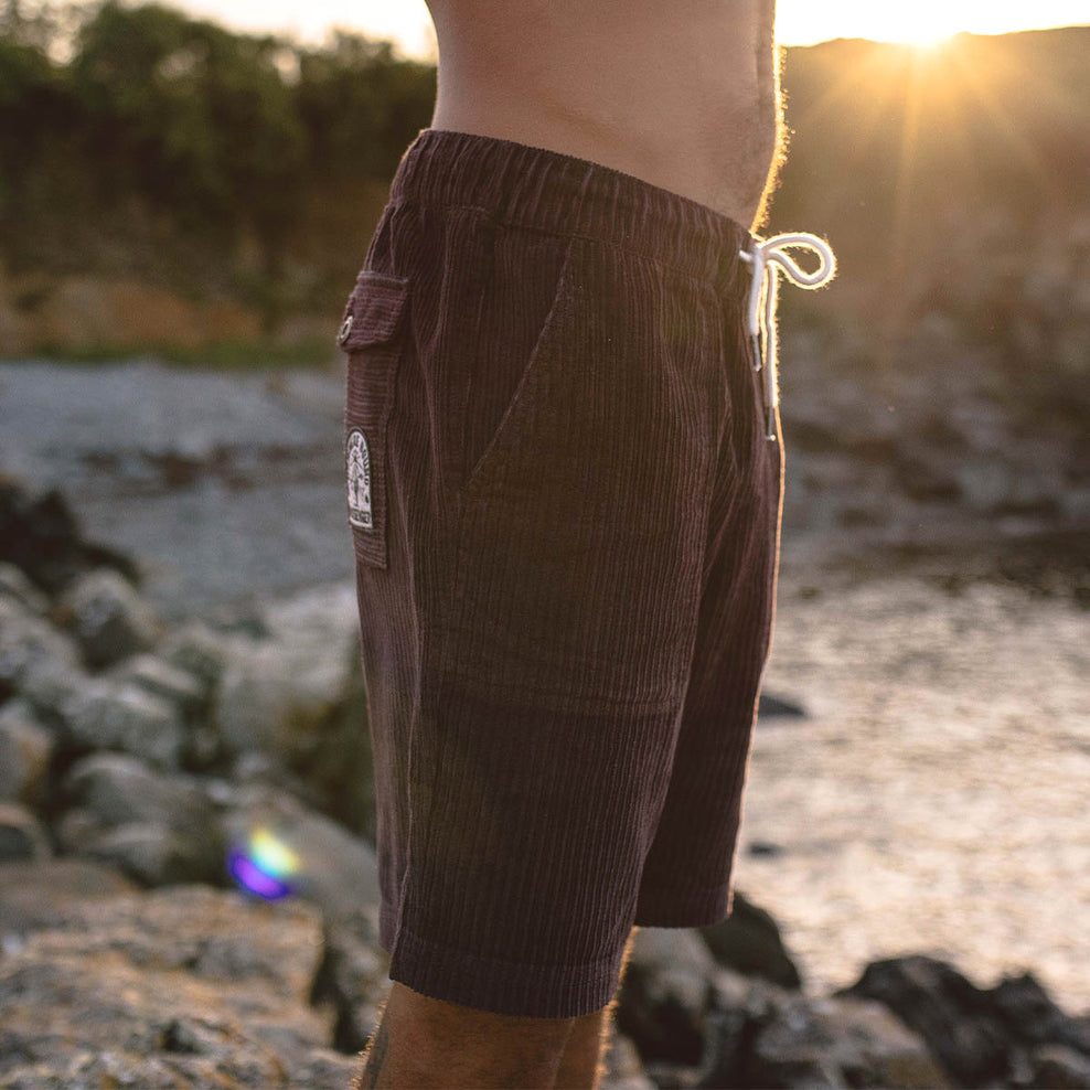 Passenger Pine Recycled Cotton Cord Shorts Raisin