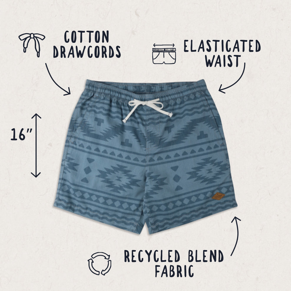 Passenger Backcountry Shorts Faded Denim Adrift