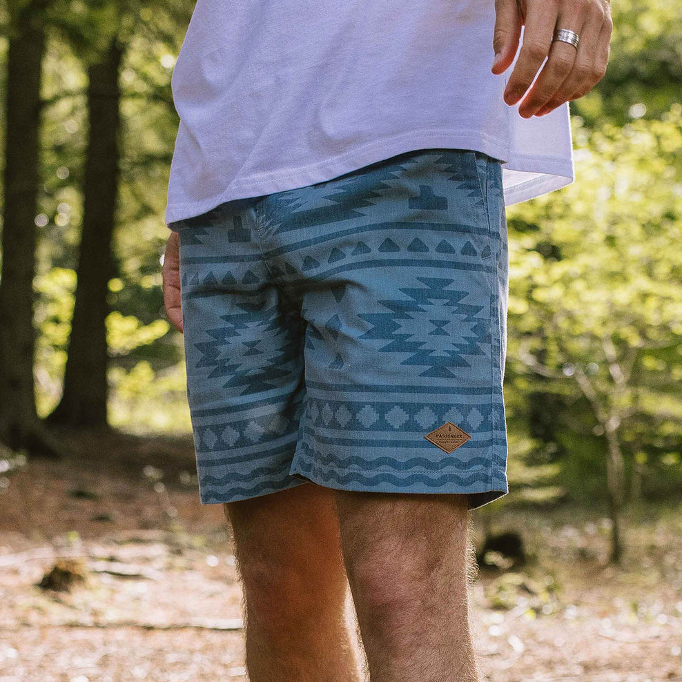 Passenger Backcountry Shorts Faded Denim Adrift