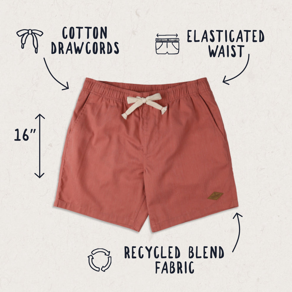 Passenger Backcountry Shorts Cinnabar Red
