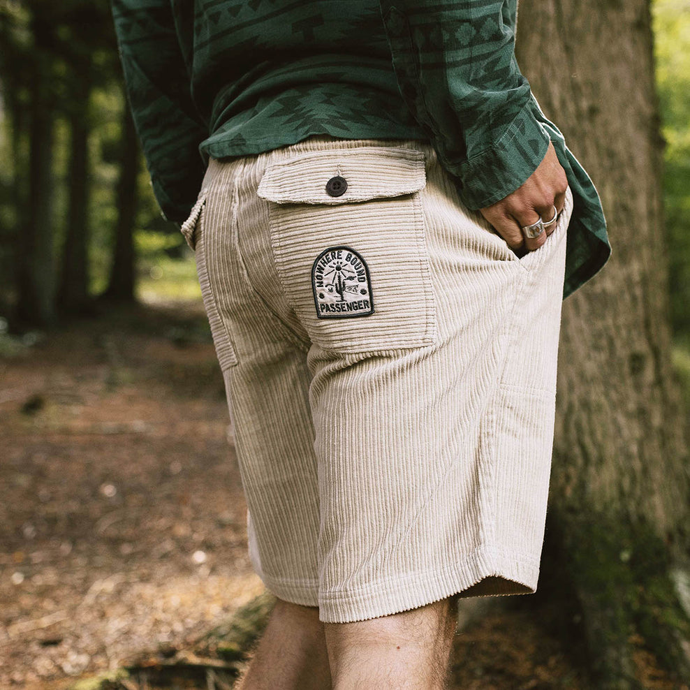 Passenger Pine Recycled Cotton Cord Shorts Feather