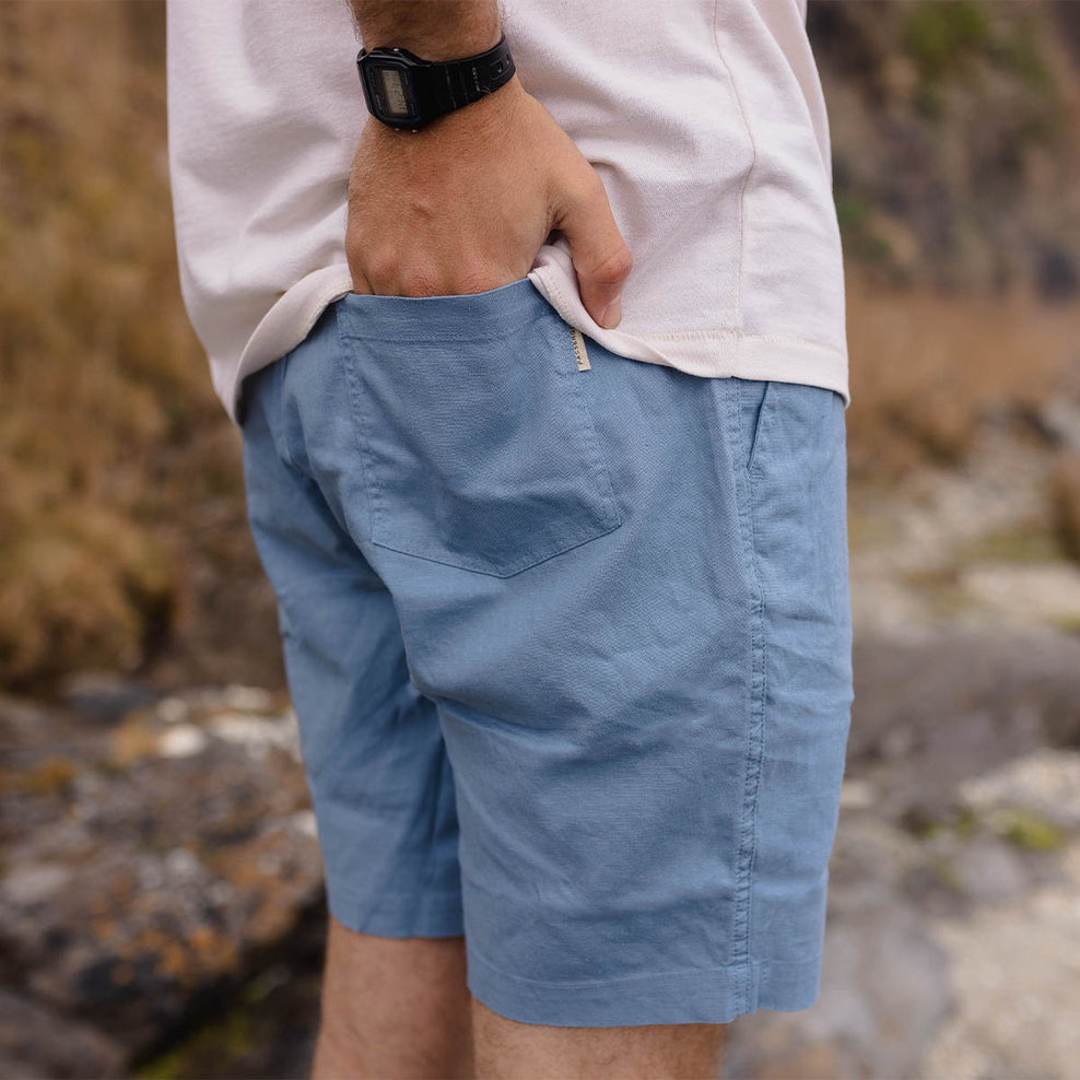 Passenger Drifter Hemp Walk Short Blue Shadow