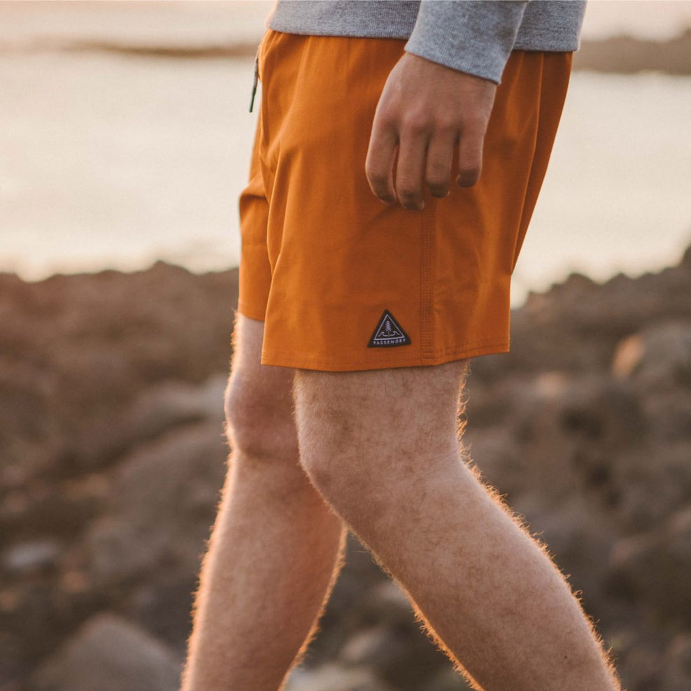 Passenger Ventura Recycled Swim Shorts Sunset Orange
