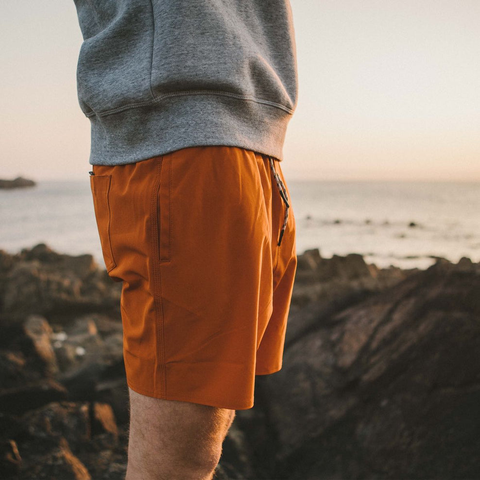 Passenger Ventura Recycled Swim Shorts Sunset Orange