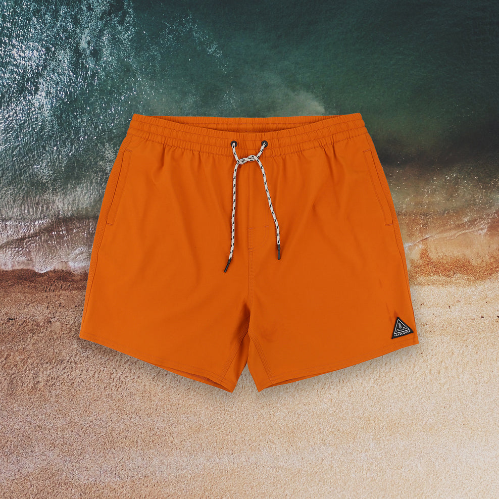 Passenger Ventura Recycled Swim Shorts Sunset Orange
