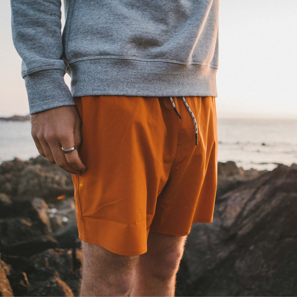 Passenger Ventura Recycled Swim Shorts Sunset Orange