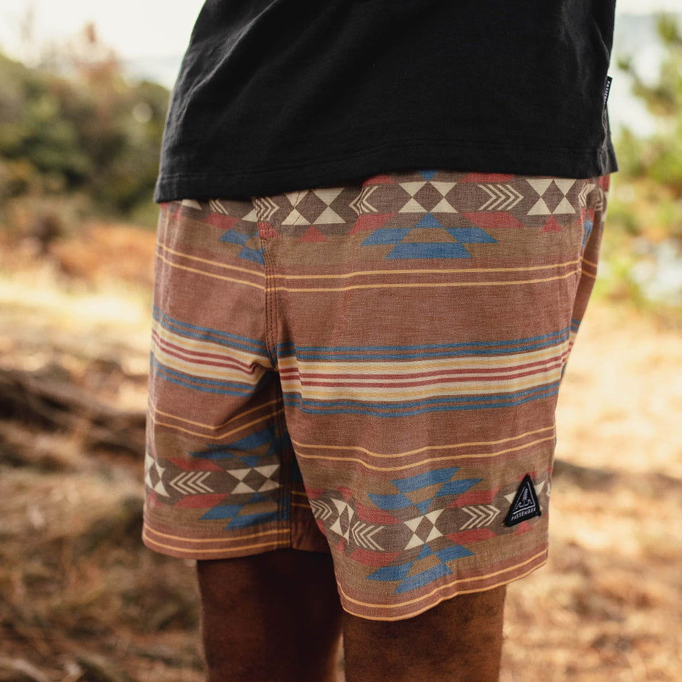 Passenger Ponoma Organic All Purpose Swim Short Glazed Ginger Pattern