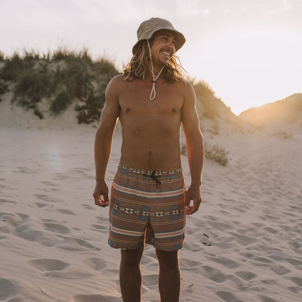 Passenger Ponoma Organic All Purpose Swim Short Glazed Ginger Pattern