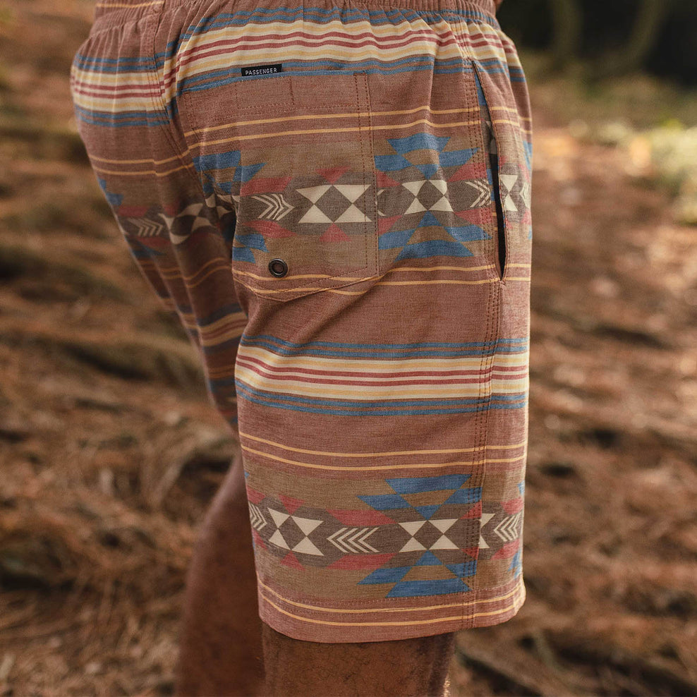 Passenger Ponoma Organic All Purpose Swim Short Glazed Ginger Pattern