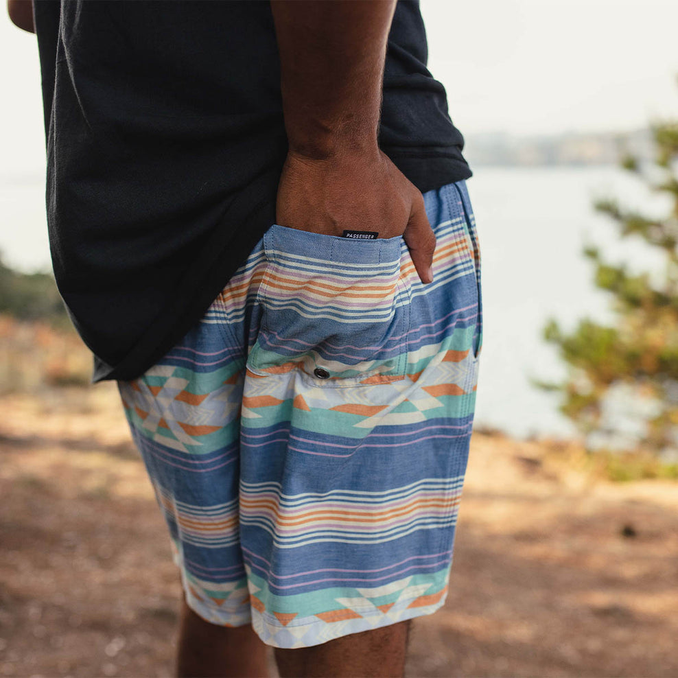 Passenger Ponoma Organic All Purpose Swim Short Soft Cobalt Pattern