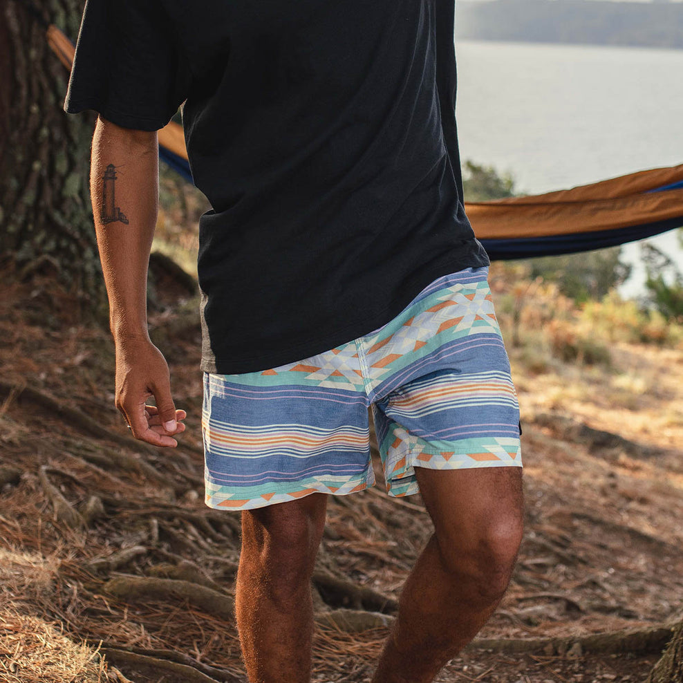 Passenger Ponoma Organic All Purpose Swim Short Soft Cobalt Pattern