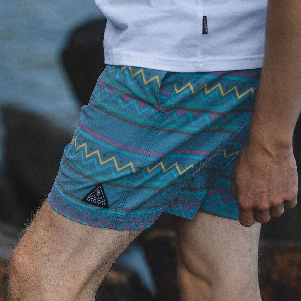 Passenger Ponoma All Purpose Swim Short Multi Blue