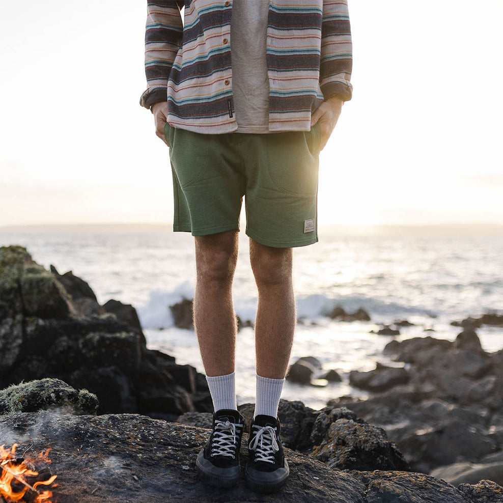 Passenger Sacramento Hemp Jog Short Dark Ivy