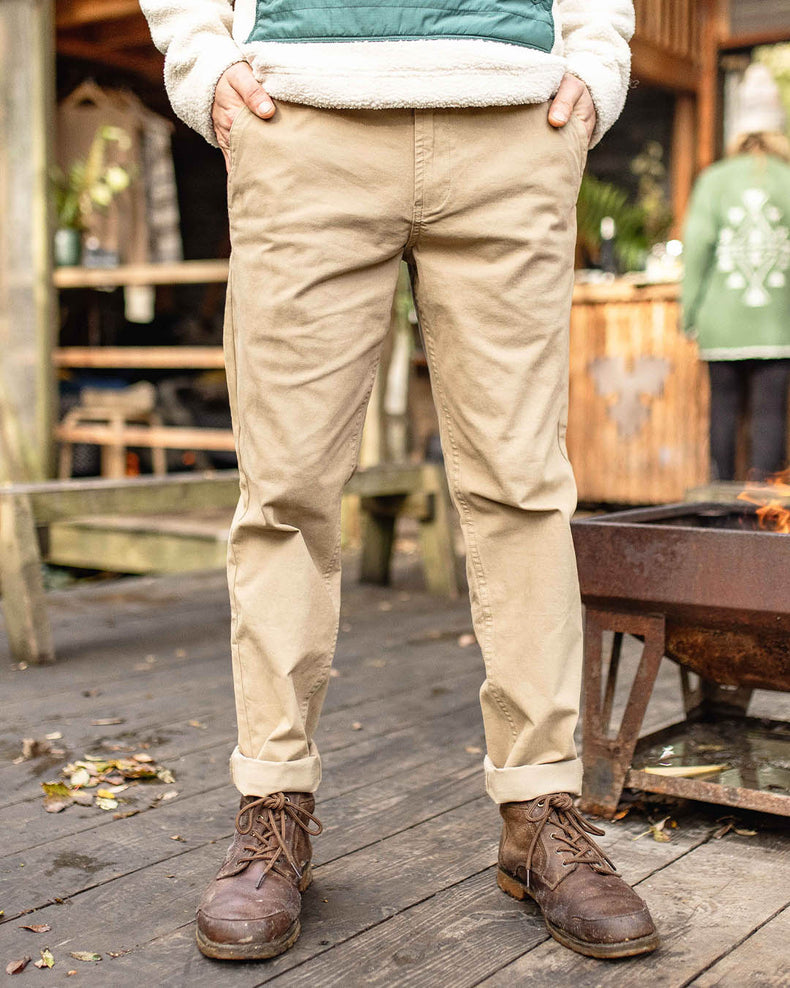 Passenger 365 Organic Cotton Trouser Chinchilla Brown