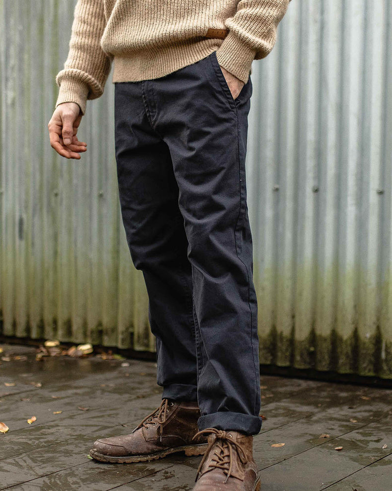 Passenger 365 Organic Cotton Trouser Faded Black