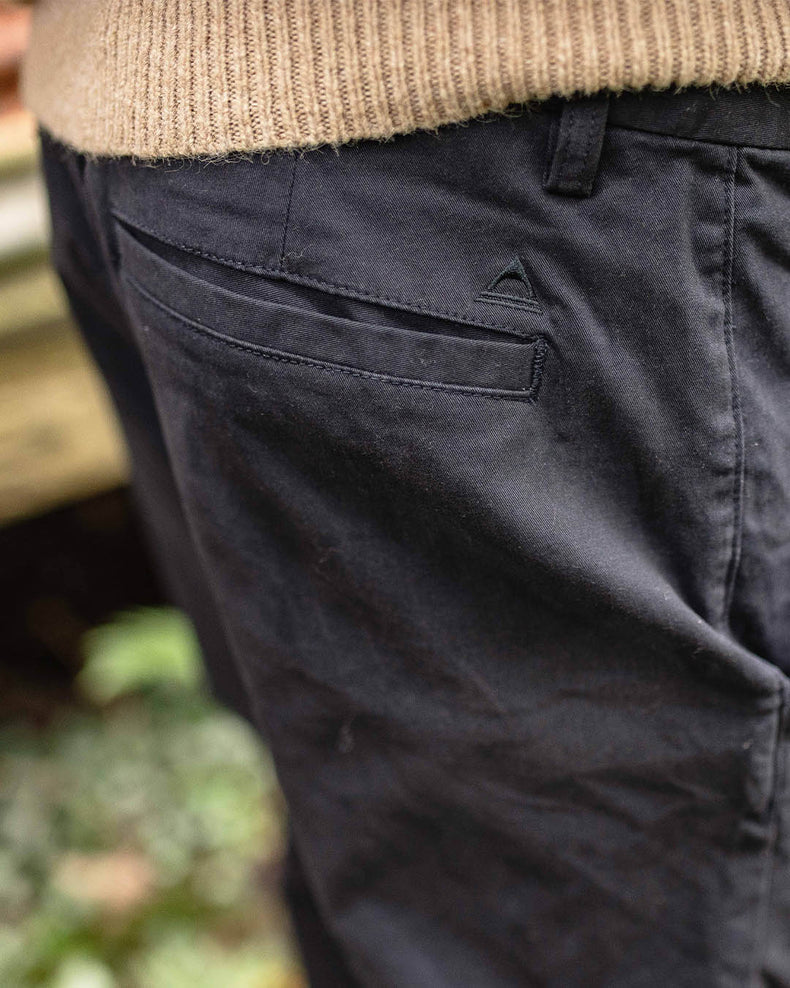 Passenger 365 Organic Cotton Trouser Faded Black