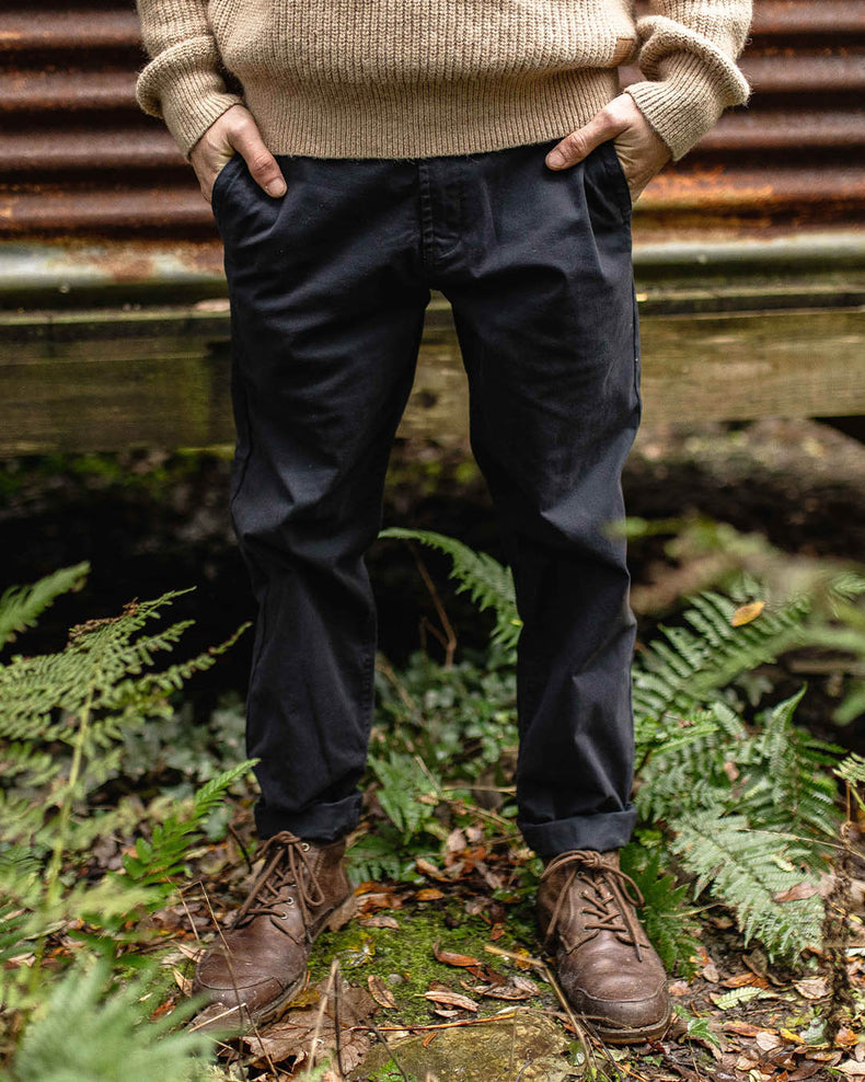 Passenger 365 Organic Cotton Trouser Faded Black