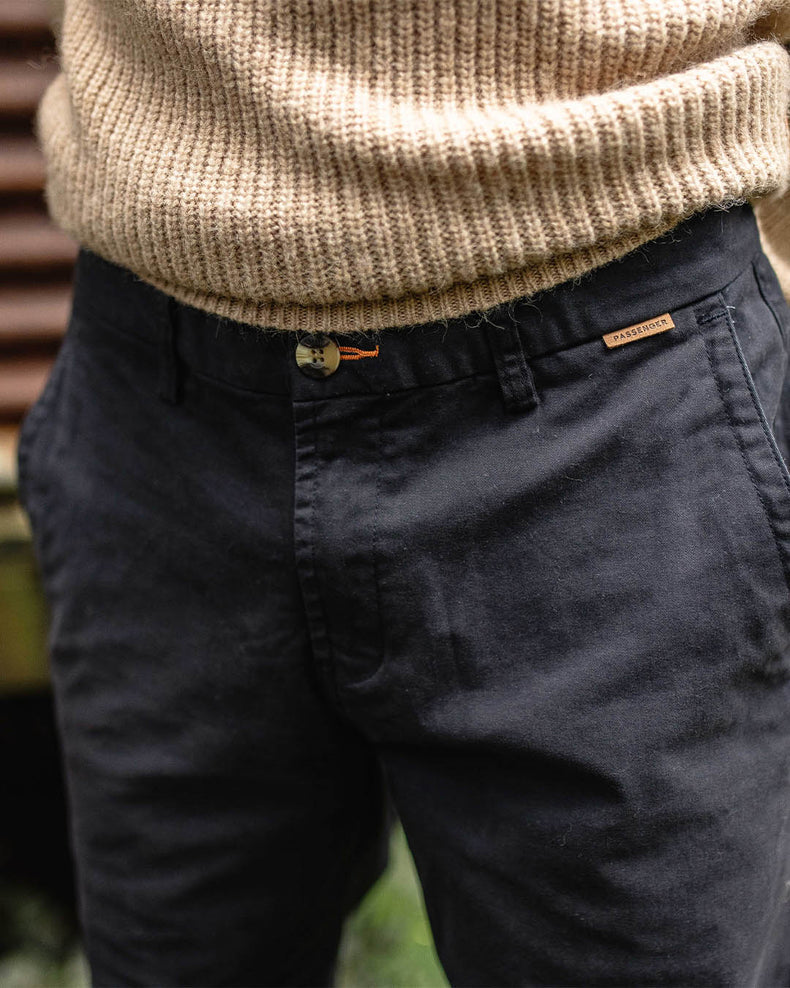 Passenger 365 Organic Cotton Trouser Faded Black