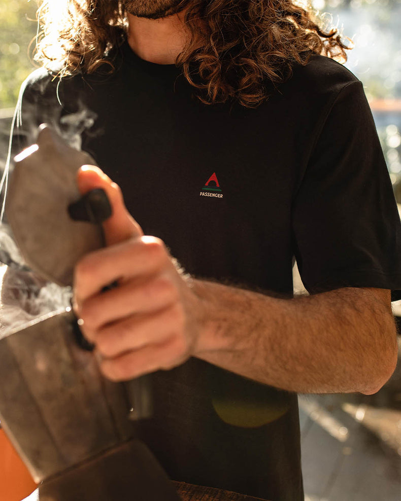 Passenger Classic Logo Recycled Cotton T-Shirt Black