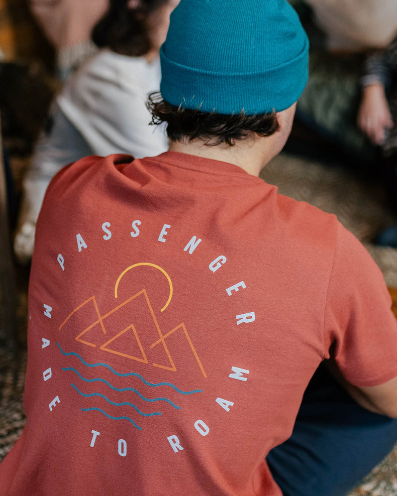 Passenger Escapism Recycled Cotton T-Shirt Burnt Red