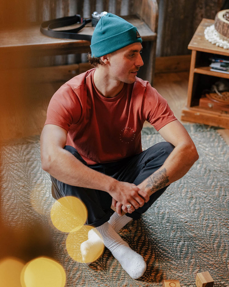 Passenger Escapism Recycled Cotton T-Shirt Burnt Red